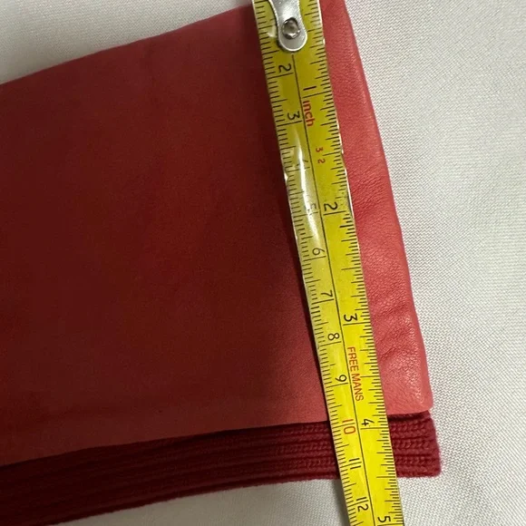 Women's  Red  Jacket  real Leather  Lamb  size large  Jaye E. NWT zipper pockets - Picture 10 of 16